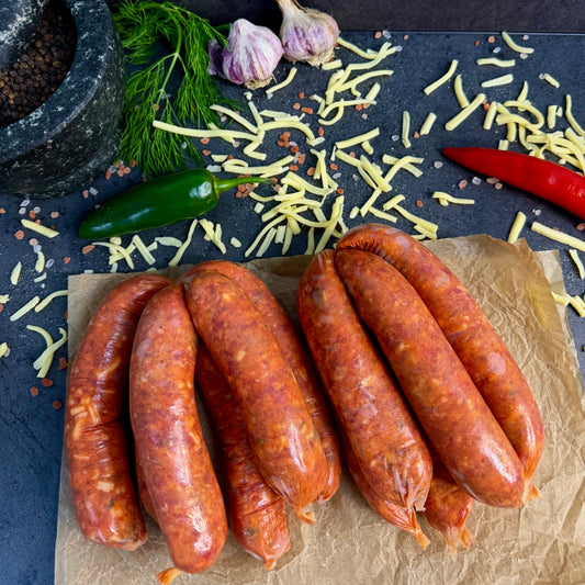 Jalapeño + Cheese Sausages (Pork & Beef)